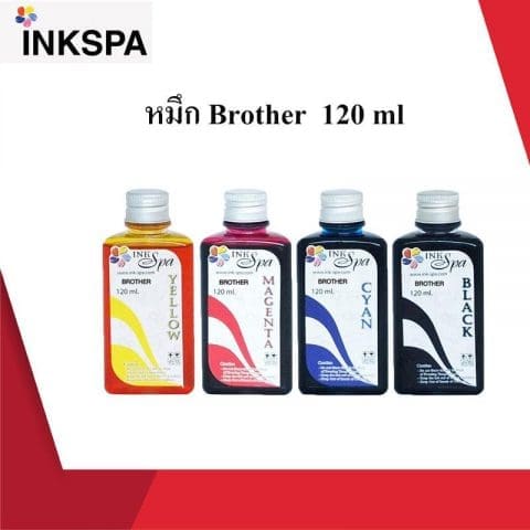 หมึกพิมพ์ หมึก Brother 120 ml หมึกพิมพ์อิ้งเจ็ท พิมพ์เอกสาร สีสันสวยงาม ใช้ร่วมกับปริ้นเตอร์อิ้งเจ็ท By ink spa