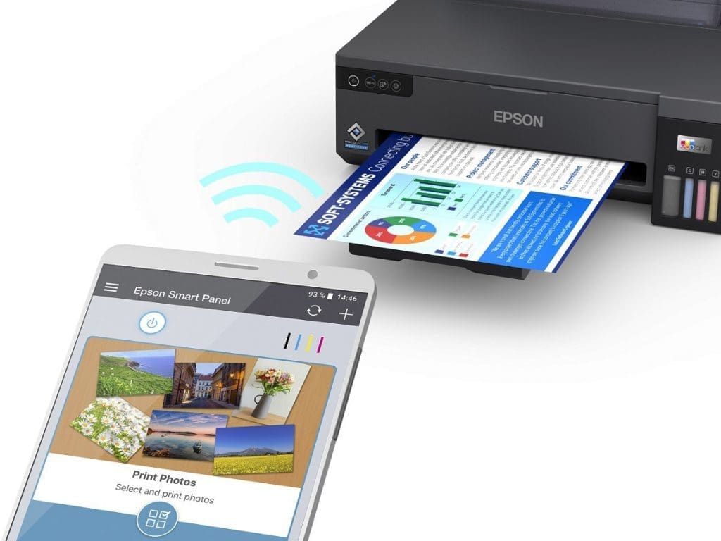 Epson L11050 Ecotank เครื่องพิมพ์เสื้อ เครื่องพิมพ์เอกสาร เครื่องพิมพ์ สำนักงาน เครื่องพิมพ์รูป เครื่องพิมพ์ภาพ เครื่องพิมพ์หมึกแท้งค์ เอปสัน inktank printer heat-free technology ประกัน 2 ปี