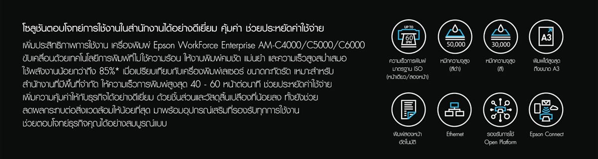 เครื่องถ่ายเอกสาร เครื่องพิมพ์ inkjet copier epson เอปสัน เช่าซื้อ onsite am-c5000 l6580 l15180 m15180